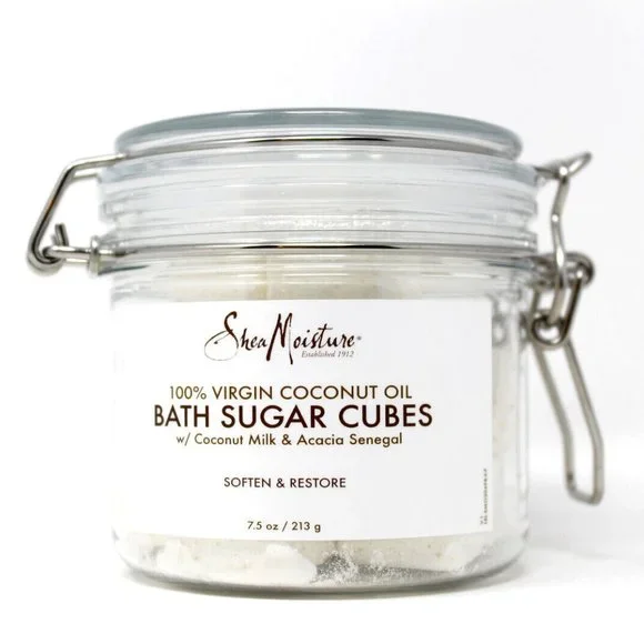 3pk- Shea Moisture 100% Virgin Coconut Oil Bath Sugar Cubes Coconut Milk Acacia - Picture 11 of 13